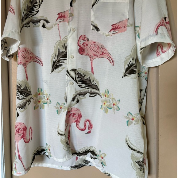 Croft & Barrow hawaiian flamingo shirt - Picture 5 of 12